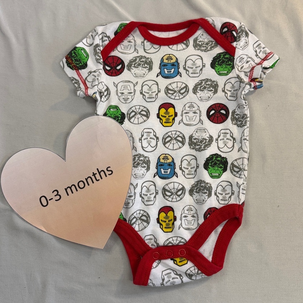 Marvel - Superhero Short Sleeve Baby Onesie Top/Shirt one piece
